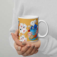 Load image into Gallery viewer, White glossy mug 'Down the rabbit hole'