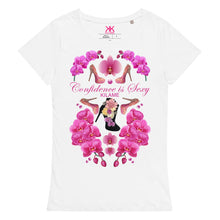 Load image into Gallery viewer, Women’s basic organic t-shirt 'Passion flower'