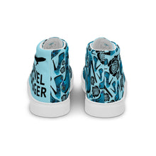 Load image into Gallery viewer, Women’s high top canvas shoes 'Travel blogger'