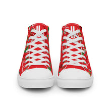 Load image into Gallery viewer, Women’s high top canvas shoes 'Buon Natale'