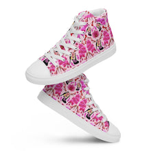 Load image into Gallery viewer, Women’s high top canvas shoes 'Secret garden'