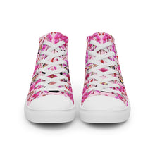 Load image into Gallery viewer, Women’s high top canvas shoes 'Secret garden'