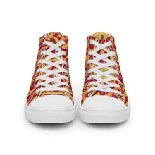 Load image into Gallery viewer, Women’s high top canvas shoes 'Down the rabbit hole'