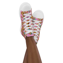 Load image into Gallery viewer, Women’s high top canvas shoes 'Eat me drink me'
