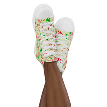Load image into Gallery viewer, Women’s high top canvas shoes 'Peppermint'