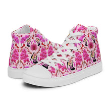 Load image into Gallery viewer, Women’s high top canvas shoes 'Secret garden'