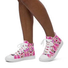 Load image into Gallery viewer, Women’s high top canvas shoes 'Secret garden'