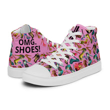 Load image into Gallery viewer, Women’s high top canvas shoes 'OMG. Shoes!'