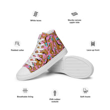 Load image into Gallery viewer, Women’s high top canvas shoes 'Eat me drink me'
