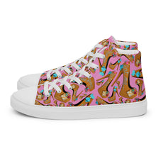Load image into Gallery viewer, Women’s high top canvas shoes 'Eat me drink me'