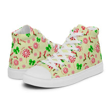 Load image into Gallery viewer, Women’s high top canvas shoes 'Peppermint'
