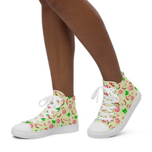 Load image into Gallery viewer, Women’s high top canvas shoes 'Peppermint'