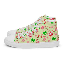 Load image into Gallery viewer, Women’s high top canvas shoes 'Peppermint'