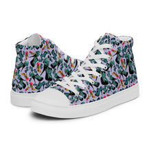 Load image into Gallery viewer, Women’s high top canvas shoes 'Blue shoes'