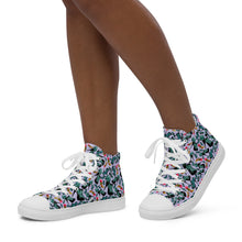 Load image into Gallery viewer, Women’s high top canvas shoes 'Blue shoes'