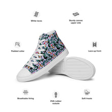 Load image into Gallery viewer, Women’s high top canvas shoes 'Blue shoes'