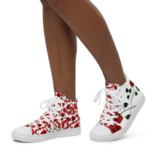 Load image into Gallery viewer, Women’s high top canvas shoes 'Love yourself'
