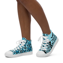 Load image into Gallery viewer, Women’s high top canvas shoes 'Travel blogger'