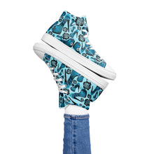 Load image into Gallery viewer, Women’s high top canvas shoes 'Travel blogger'