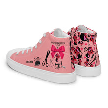 Load image into Gallery viewer, Women’s high top canvas shoes 'Love Fashion'