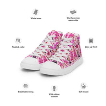 Load image into Gallery viewer, Women’s high top canvas shoes 'Secret garden'