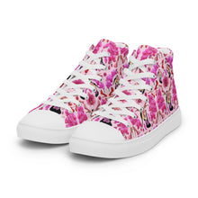 Load image into Gallery viewer, Women’s high top canvas shoes 'Secret garden'