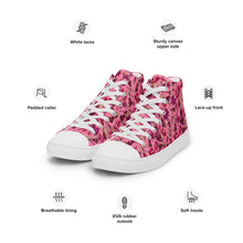 Load image into Gallery viewer, Women’s high top canvas shoes 'Pink Diamond'