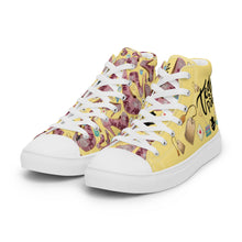 Load image into Gallery viewer, Women’s high top canvas shoes 'Tea Party'