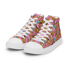 Load image into Gallery viewer, Women’s high top canvas shoes 'Eat me drink me'