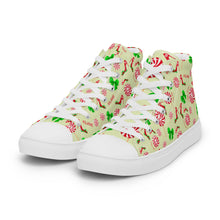 Load image into Gallery viewer, Women’s high top canvas shoes 'Peppermint'