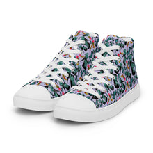 Load image into Gallery viewer, Women’s high top canvas shoes 'Blue shoes'