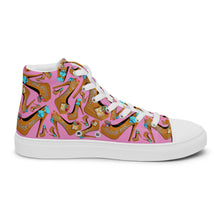 Load image into Gallery viewer, Women’s high top canvas shoes 'Eat me drink me'