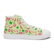 Load image into Gallery viewer, Women’s high top canvas shoes 'Peppermint'