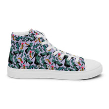 Load image into Gallery viewer, Women’s high top canvas shoes 'Blue shoes'