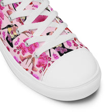 Load image into Gallery viewer, Women’s high top canvas shoes 'Secret garden'