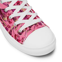 Load image into Gallery viewer, Women’s high top canvas shoes 'Pink Diamond'