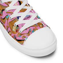 Load image into Gallery viewer, Women’s high top canvas shoes 'Eat me drink me'