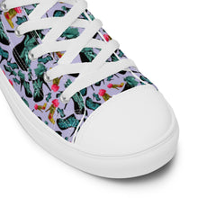 Load image into Gallery viewer, Women’s high top canvas shoes 'Blue shoes'