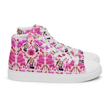 Load image into Gallery viewer, Women’s high top canvas shoes 'Secret garden'