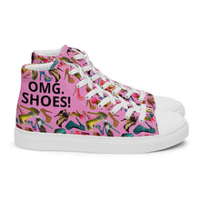 Load image into Gallery viewer, Women’s high top canvas shoes 'OMG. Shoes!'