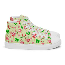 Load image into Gallery viewer, Women’s high top canvas shoes 'Peppermint'