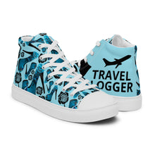 Load image into Gallery viewer, Women’s high top canvas shoes 'Travel blogger'