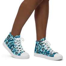 Load image into Gallery viewer, Women’s high top canvas shoes 'Travel blogger'