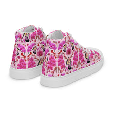 Load image into Gallery viewer, Women’s high top canvas shoes 'Secret garden'