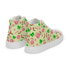 Load image into Gallery viewer, Women’s high top canvas shoes 'Peppermint'