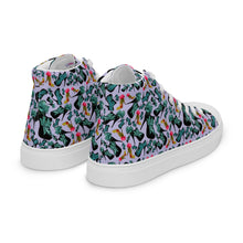 Load image into Gallery viewer, Women’s high top canvas shoes 'Blue shoes'