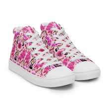 Load image into Gallery viewer, Women’s high top canvas shoes 'Secret garden'