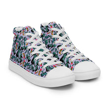 Load image into Gallery viewer, Women’s high top canvas shoes 'Blue shoes'