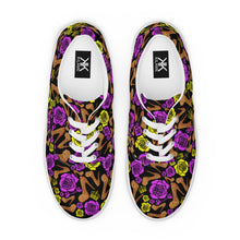 Load image into Gallery viewer, Women’s lace-up canvas shoes 'Purple Gold'