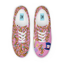 Load image into Gallery viewer, Women’s lace-up canvas shoes 'Eat me drink me'